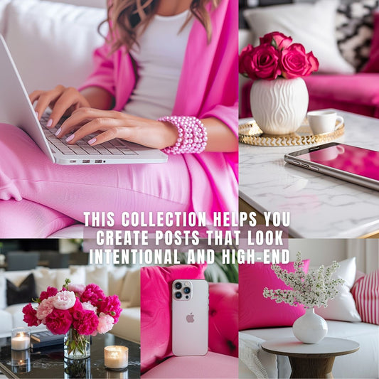 Hot Pink Content Image Pack of 35 Images