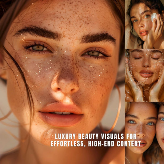 Golden Skin Aesthetic Image Set