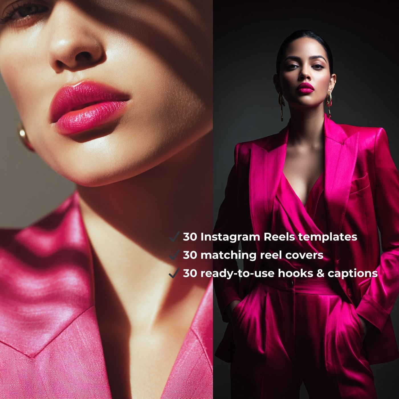 High Gloss Influence - 30 Luxury Instagram Reel Templates Covers and Hooks