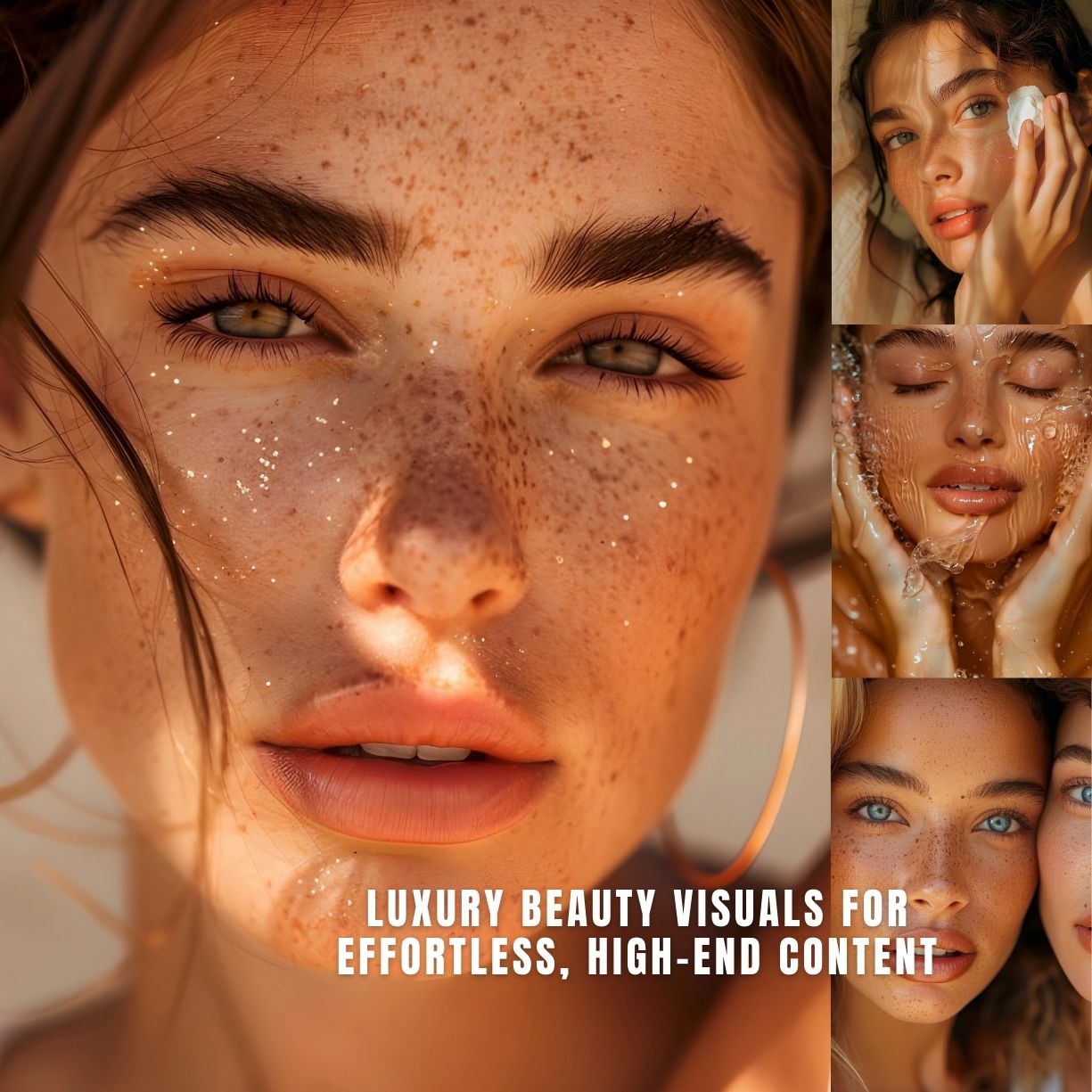 Golden Skin Aesthetic Image Set