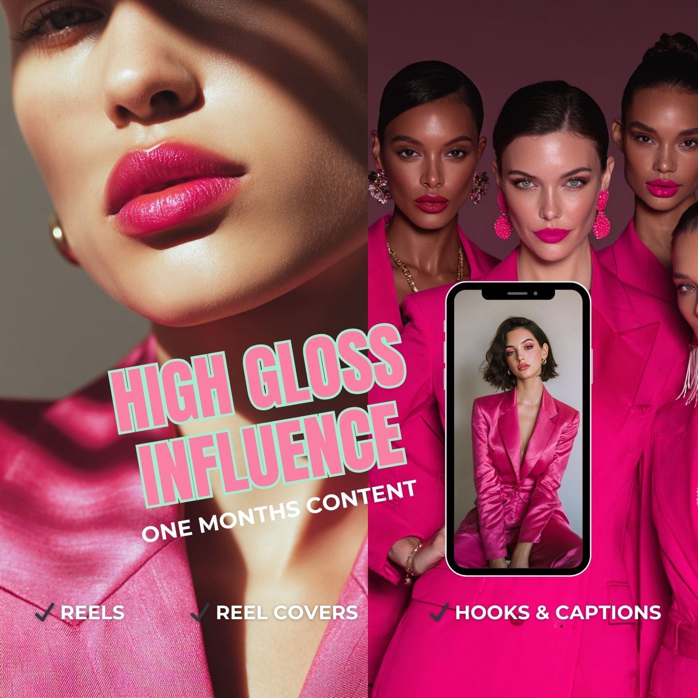 High Gloss Influence -  30 Luxury Instagram Reel Templates Covers and Hooks