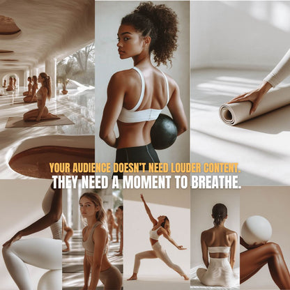 50 Yoga Story Images in Soft Neutral Aesthetics