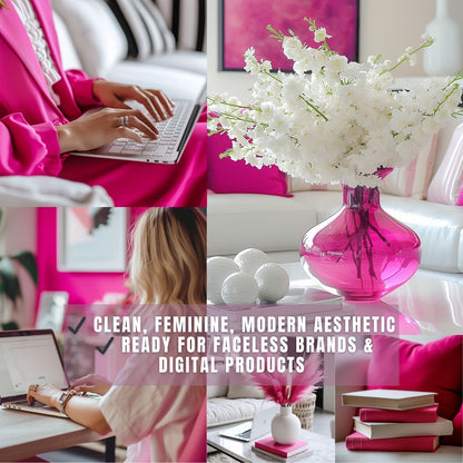 Hot Pink Content Image Pack of 35 Images