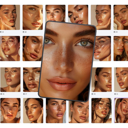 Golden Skin Aesthetic Image Set