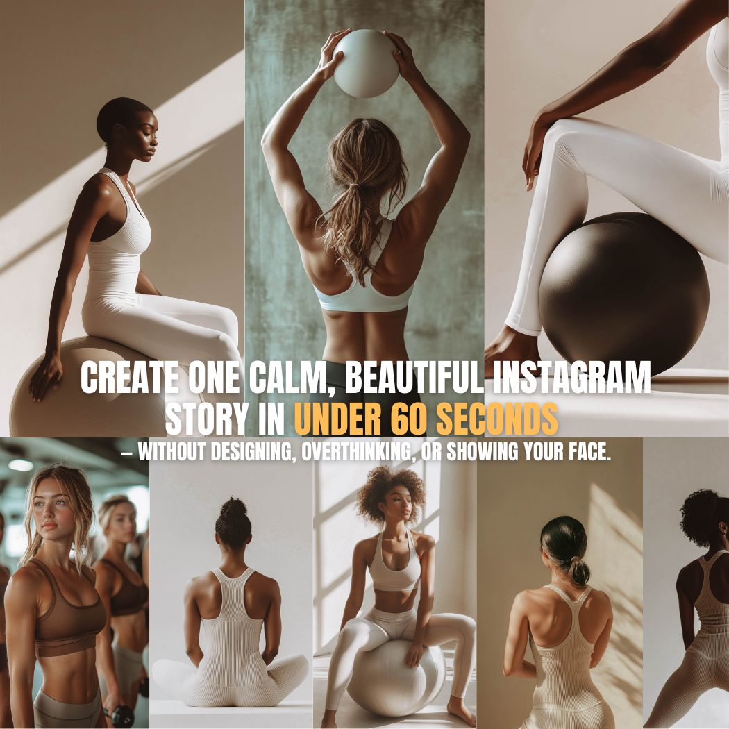 50 Yoga Story Images in Soft Neutral Aesthetics