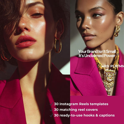 High Gloss Influence -  30 Luxury Instagram Reel Templates Covers and Hooks