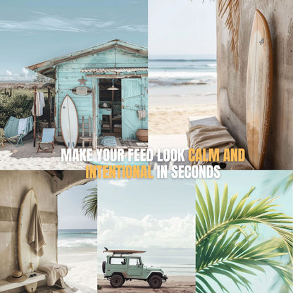 50 Surfer Beach Images Pastel green Aesthetics