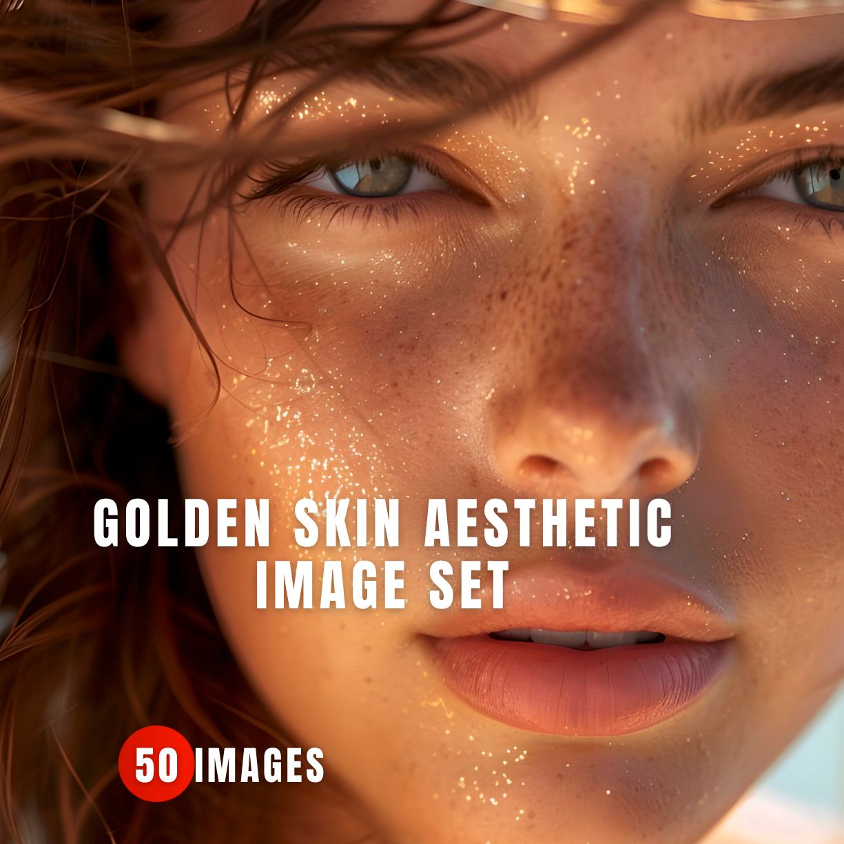 Golden Skin Aesthetic Image Set