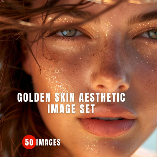 Golden Skin Aesthetic Image Set